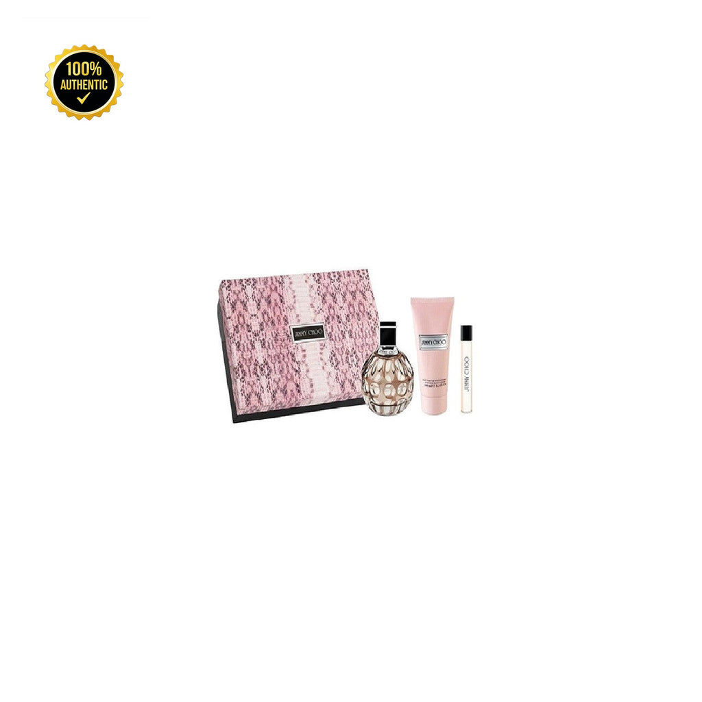 Set W- Jimmy Choo 3Pc (3.4oz EDP+3.4Bl+Mini)