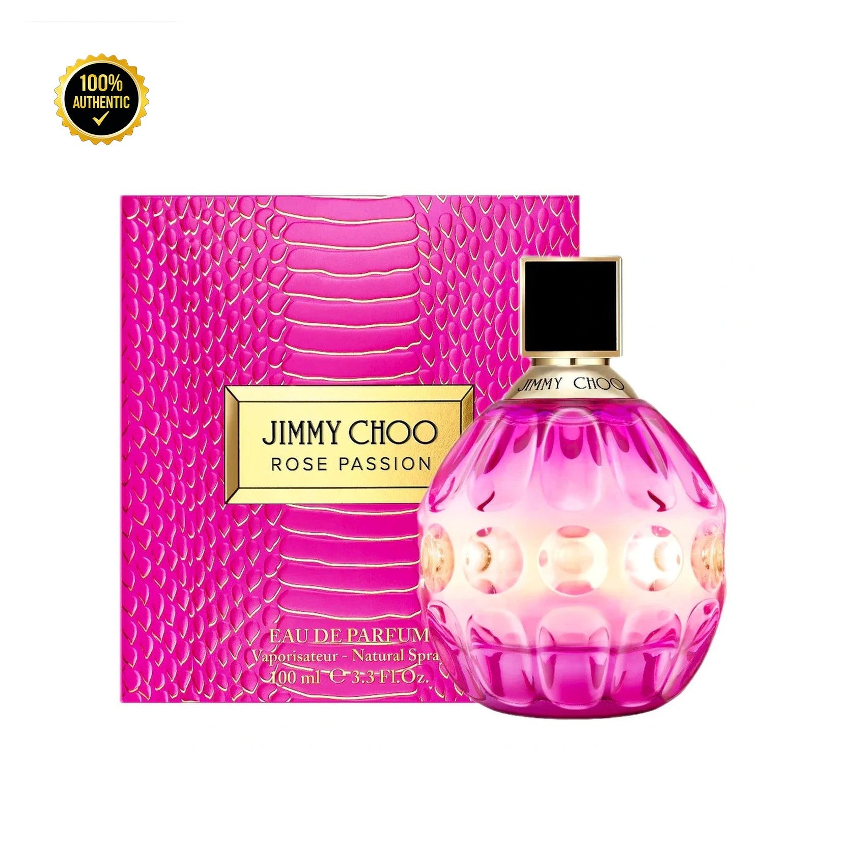 Set W- Jimmy Choo Rose Passion 3Pc(3.4oz EDP+3.4Bl+ 7.5Ml Mini