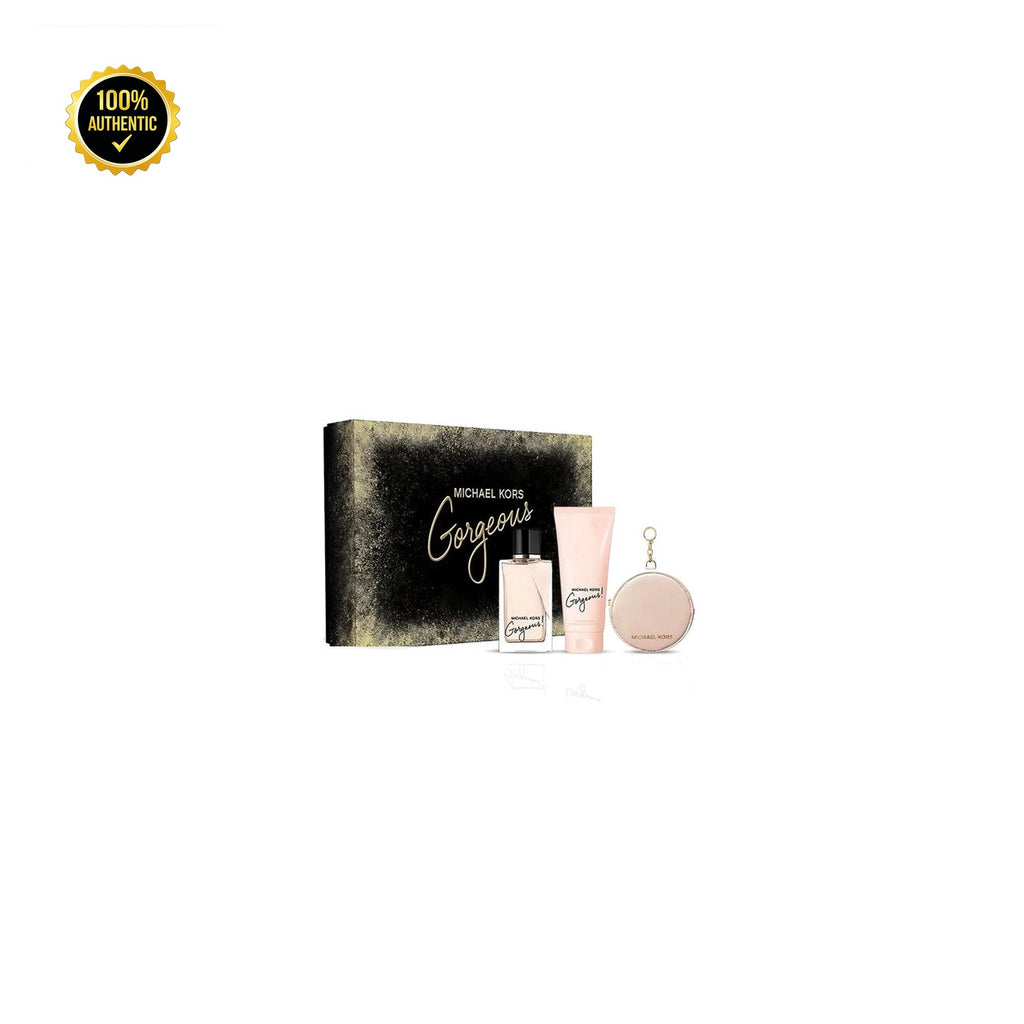Set W- Michael Kors Gorgeous 3Pc (3.4oz EDP+3.4Bl+ Coin Purse)