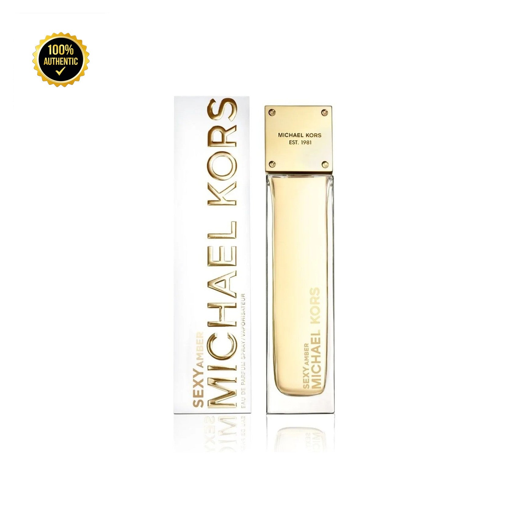 Set W- Michael Kors Sexy Amber 4Pc (3.4oz EDP+3.4Sg+3.4Bl+10Ml)