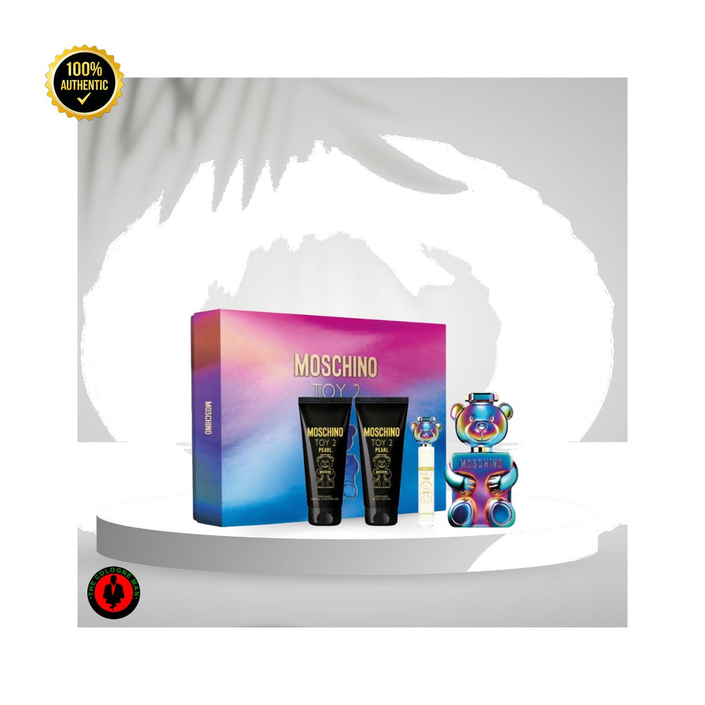 Set W- Moschino Toy 2 Pearl 4Pc(3.4oz EDP+3.4Sg+3.4Bl+Mini)