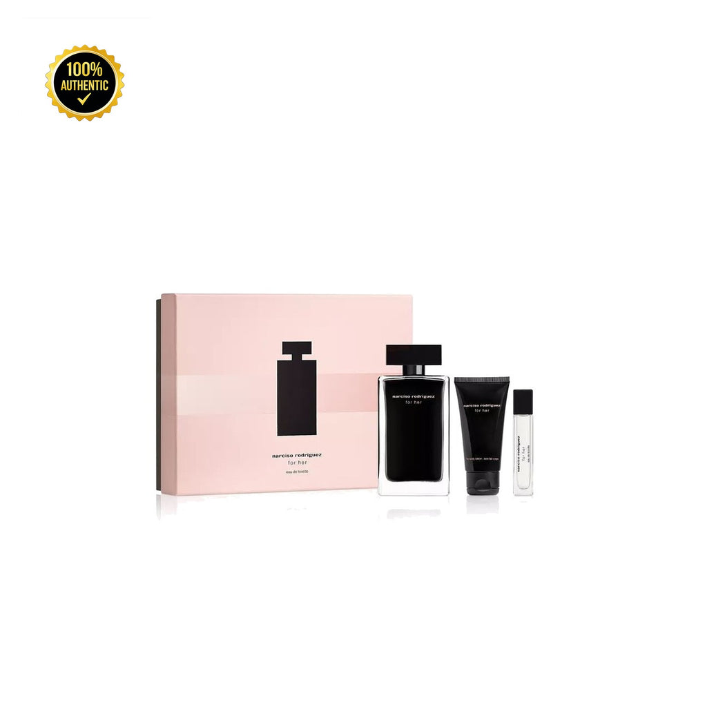 Set W- Narciso Rodriguez 3Pc (3.4oz EDT + 10Ml Spy + 1.7oz B/L)