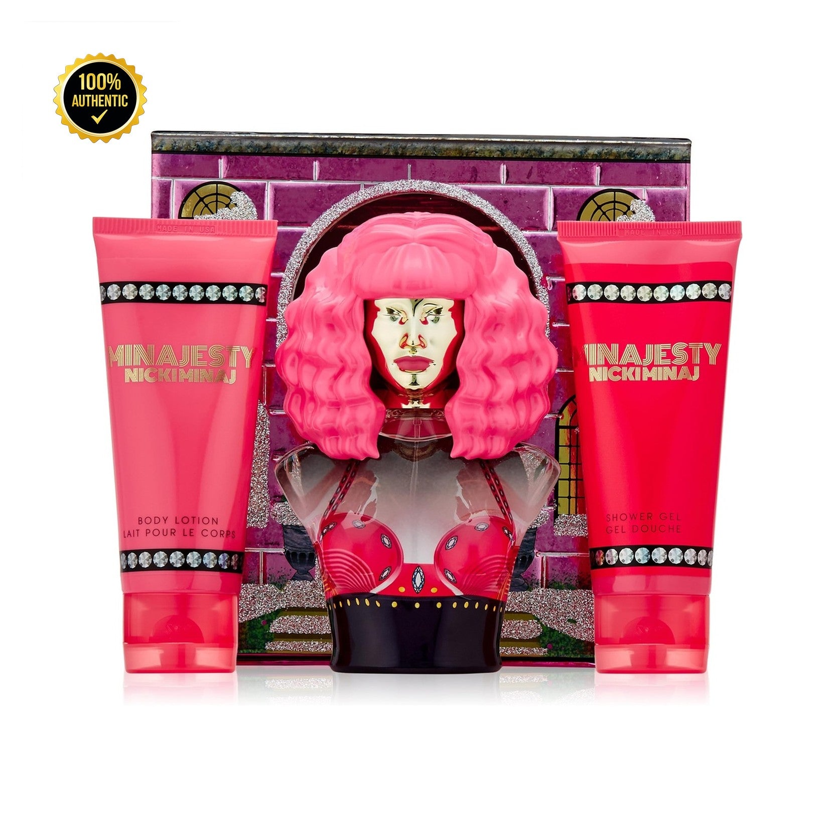 Set W- Nicki Minaj Minajesty 3Pc (3.4oz EDP + Bl+ Sg)