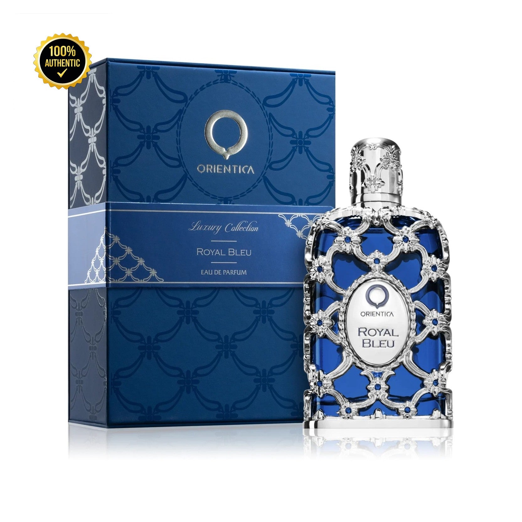 Set W- Orientica Royal Bleu 4Pc (2.8oz EDP+ Mini Splash+2X0.33Spy)