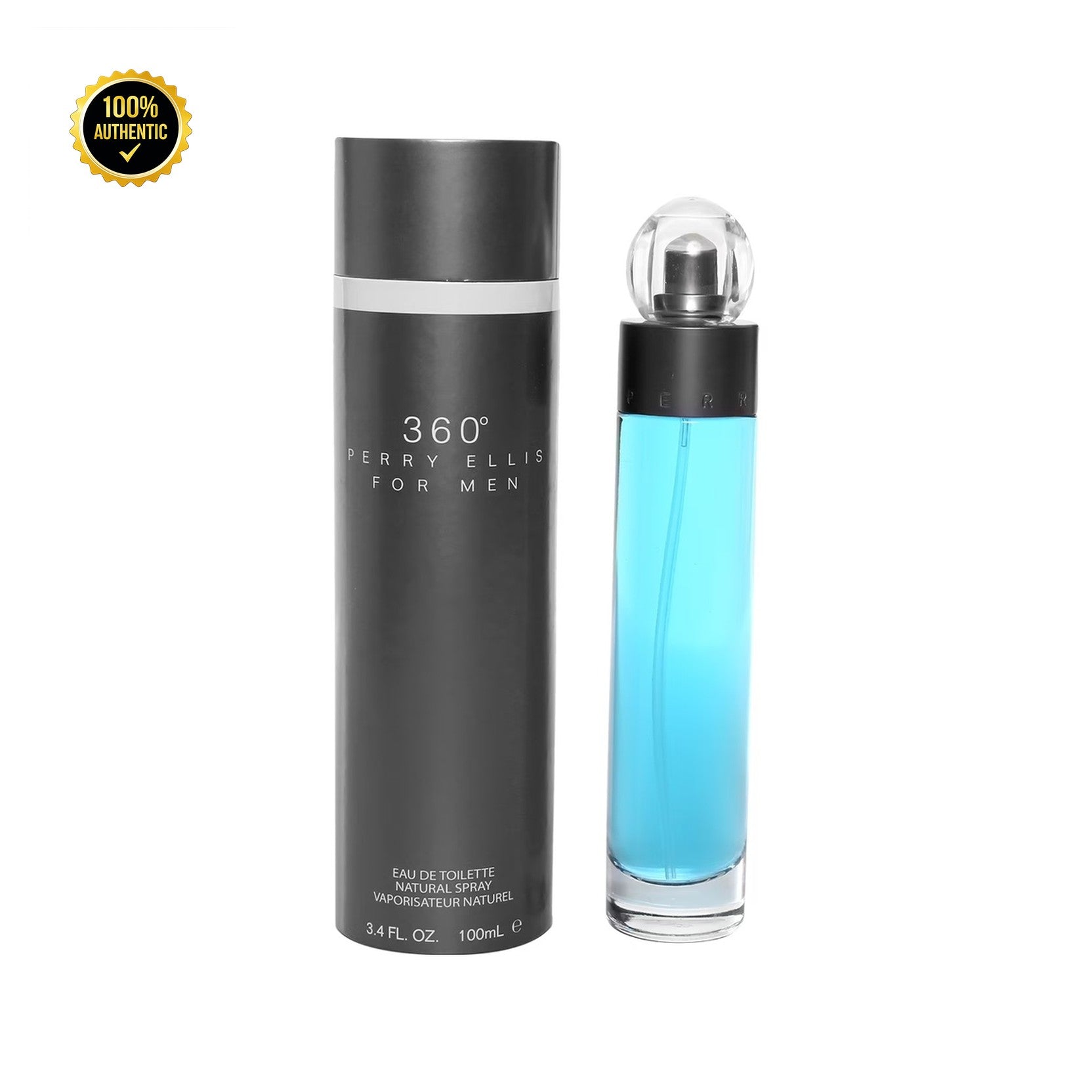 Set W- Perry Ellis 360 4Pc (3.4oz EDP+4.0 Body Mist+2.9 B/L+0.5 Mini)