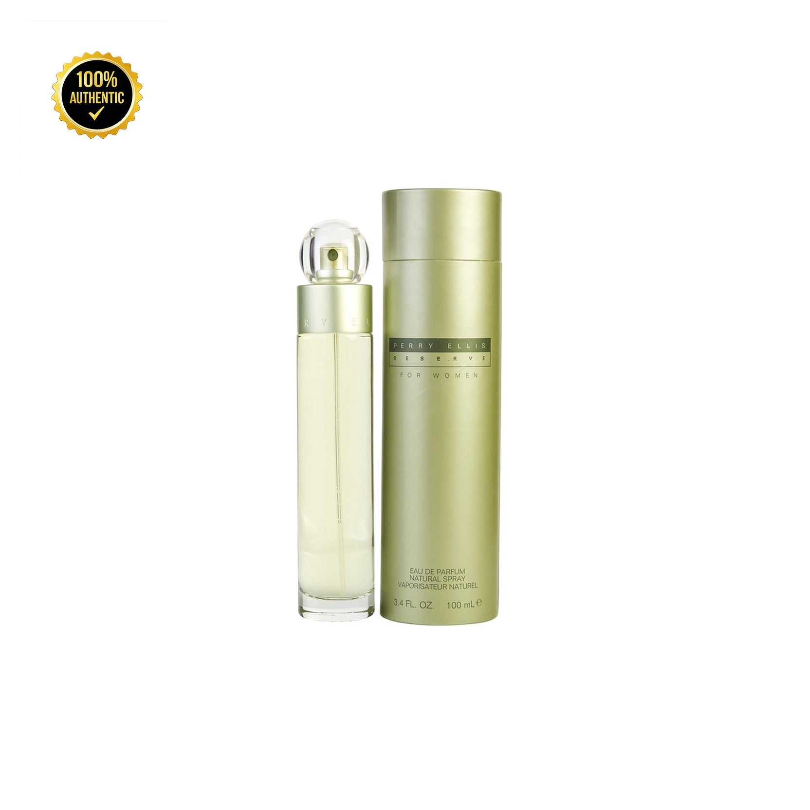 Set W- Perry Ellis Reserve 4Pc (3.4oz EDP + 4.0 Body Mist +3.4 Sg + Mini)