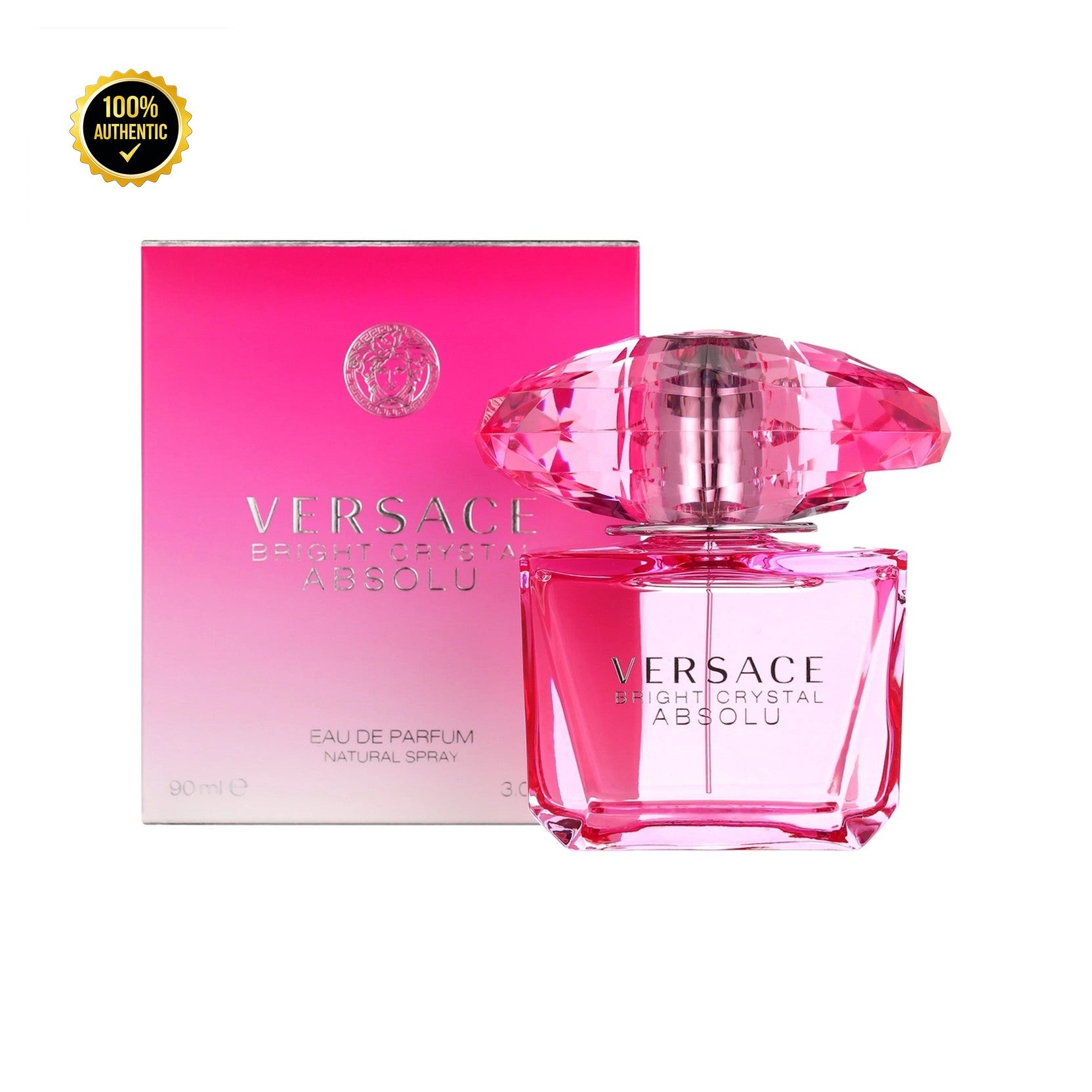Set W- Versace Bright Crystal Absolu 4Pc (3.O EDP+3.4Bl+3.4Sg+ Bag)