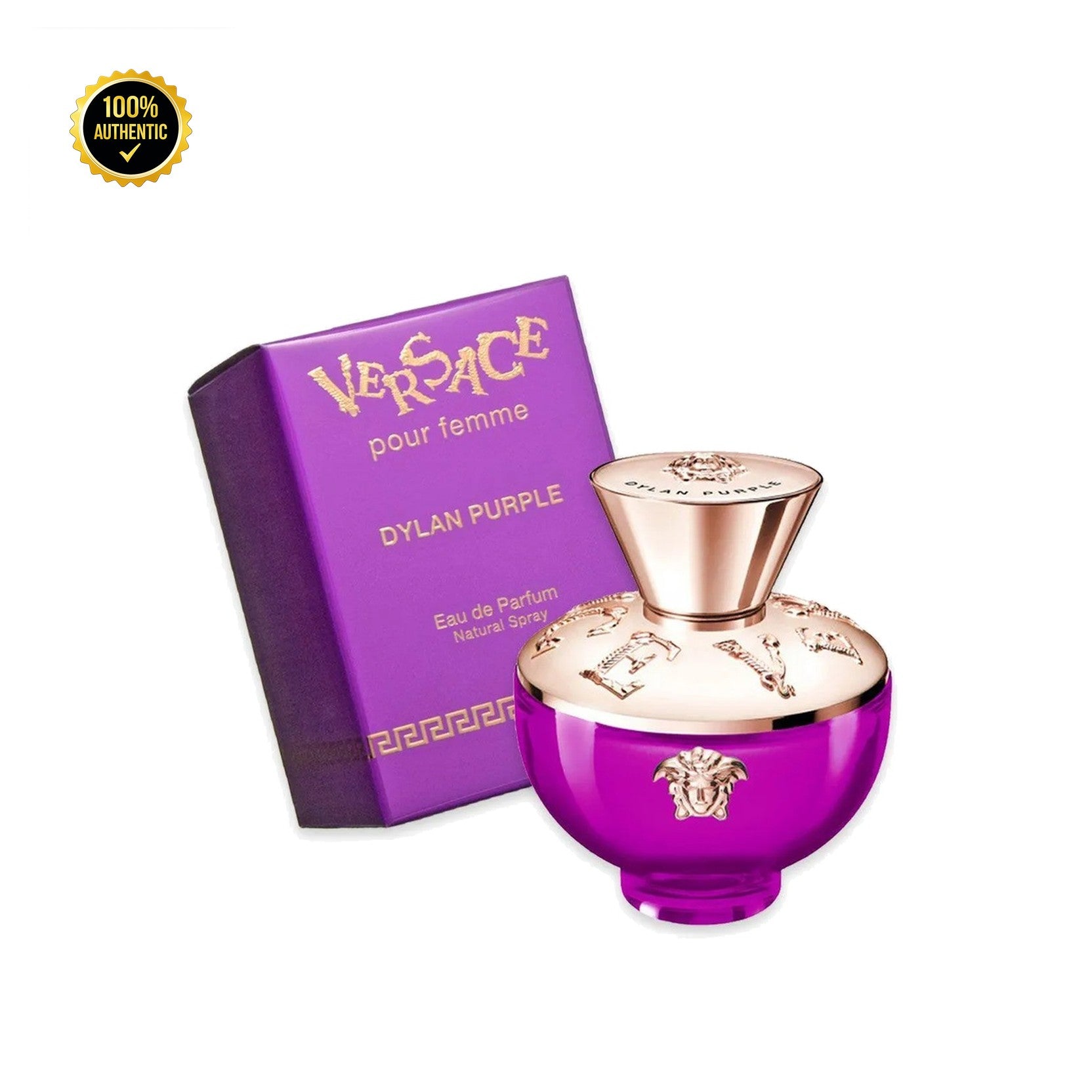 Set W- Versace Dylan Purple 4Pc(3.4oz EDP+3.4Bl+3.4Sg+ 5Ml Mini)