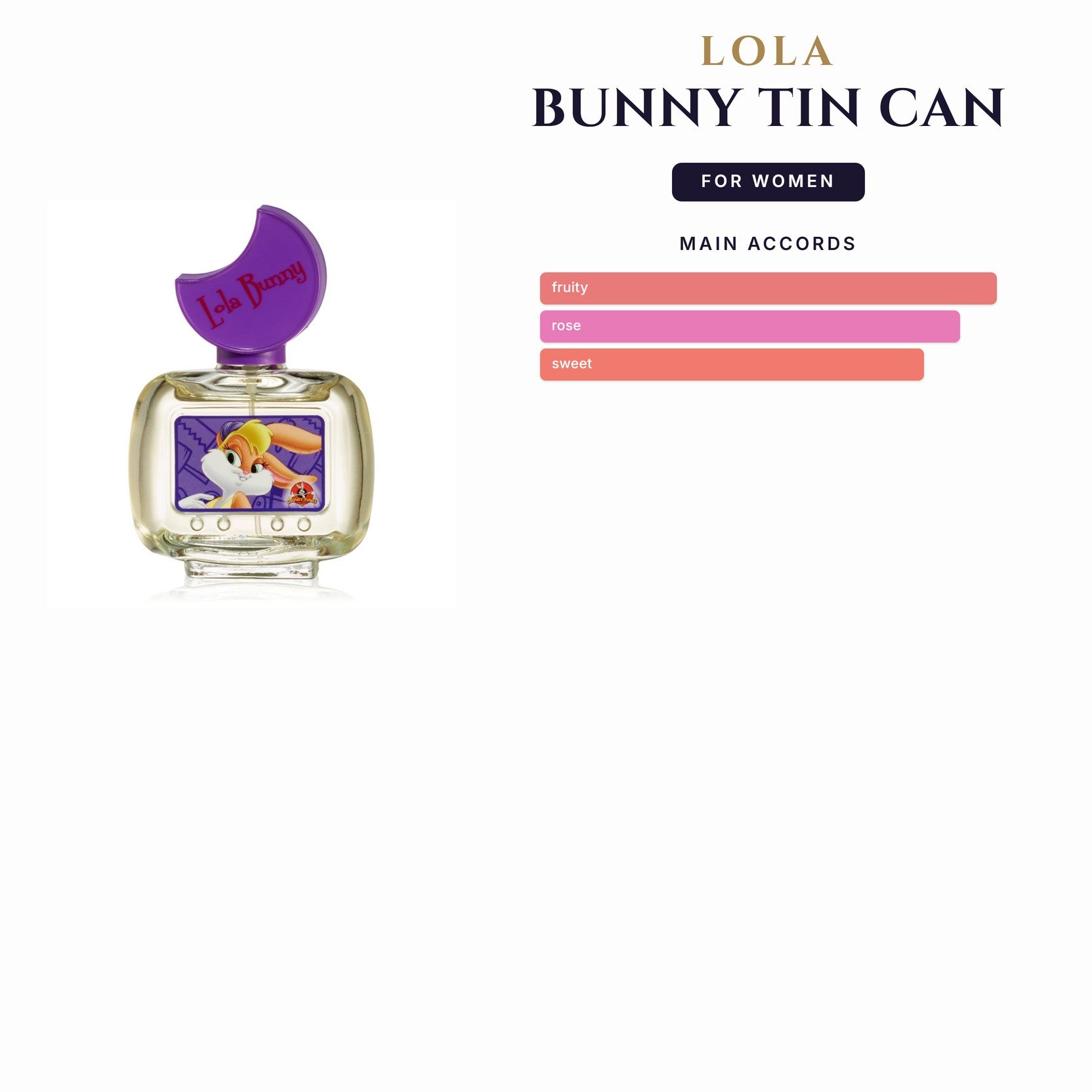 Set W- Kids- Lola Bunny -3Pcs (3.4oz + 3.4oz S/G + Key Chain) Tin Can